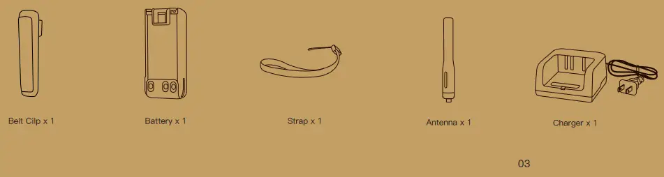 Talkpod A36-M7B4UV1 Dual Band Handheld Transceiver - Radio Packing