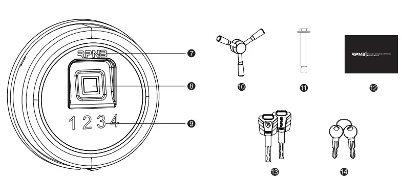 RPNB-RP5FR-Biometric-Large-5-Gun-Cabinet-wit- Electronic-Digital-Lock-4