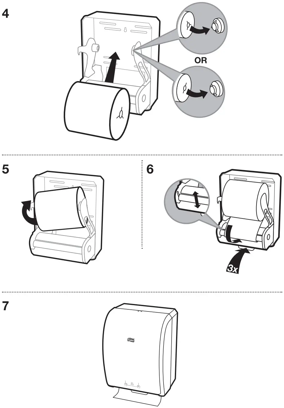 TORK 772720 Mechanical Hand Towel Roll Dispenser - Description 2