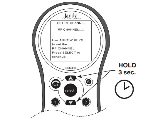 Jandy 400120, AQWHR18 AquaLink Wireless Handheld Remote - CHANNEL