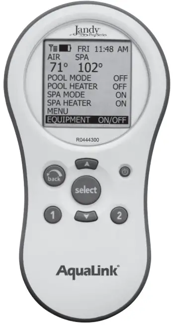 Jandy 400120, AQWHR18 AquaLink Wireless Handheld Remote