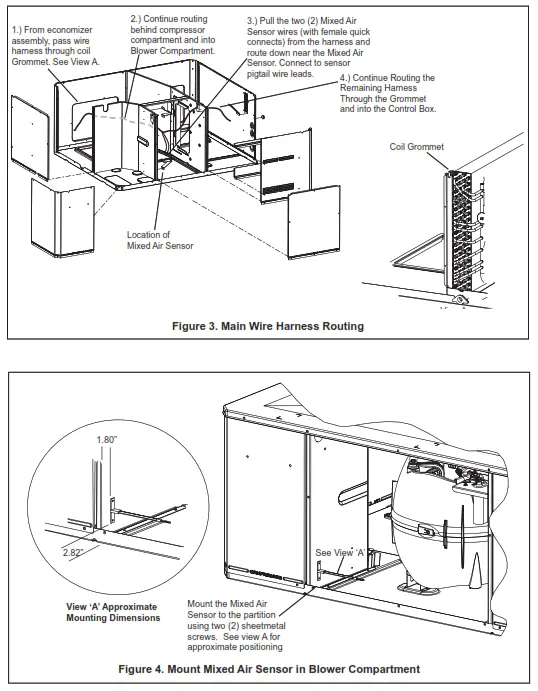 Trane Technologies BAYECON203AA-AB-A Horizontal Economizer and Rain Hood - Blower Compartment