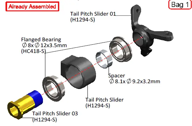 SAB H1653-K 3 Blades Rotor Tail-fig-1