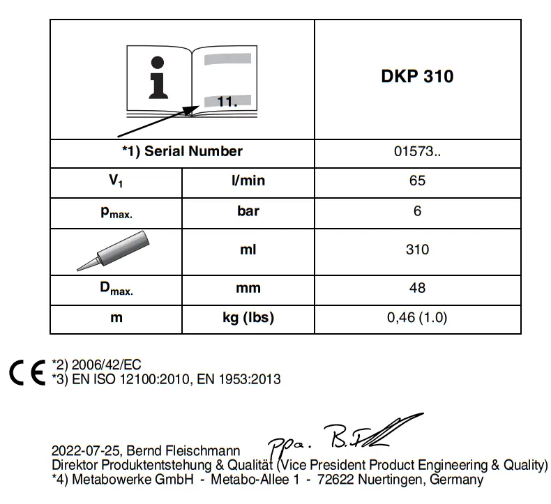 metabo DKP 310 Compressed Air Caulking Gun - parts 2