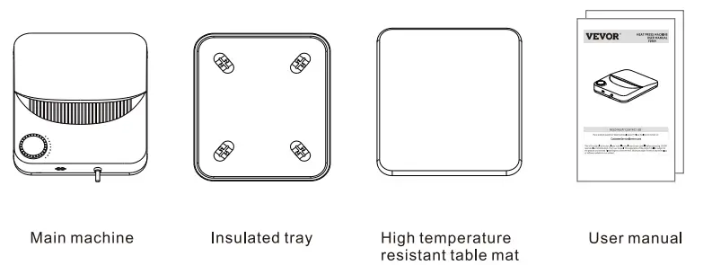 VEVOR F0909 Heat Press Machine - List