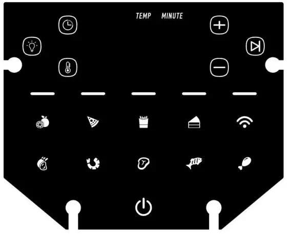 Rohnson R 2838 Wi Fi Air Fryer - Control panel presentation