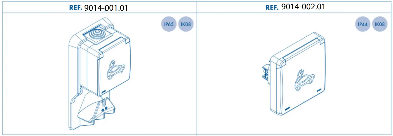 EFAPEL 9014-002.01 French Socket for Charging Electric Vehicles - fig 1