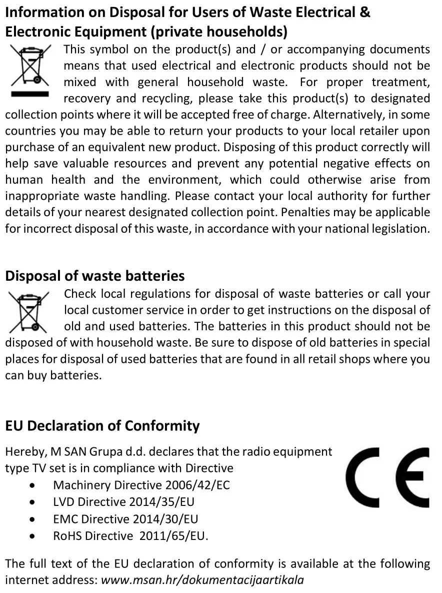 MS ENERGY eBike c500 Electric Bike - Information on Disposal