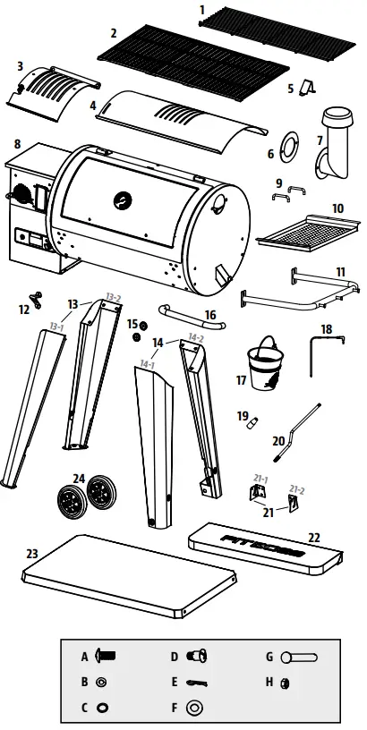 PIT BOSS PB0820D3 Hardwood Pellets Grill and Smoker-fig1