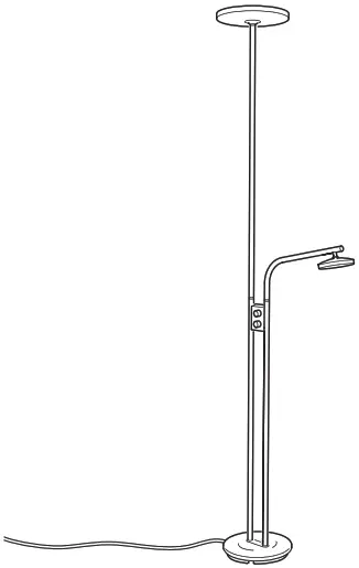 IKEA ISJAKT LED Floor Uplighter-Reading Lamp