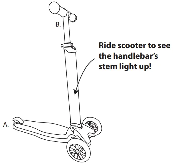 little tikes 660603C3 Glow Stick Scooter - Handle