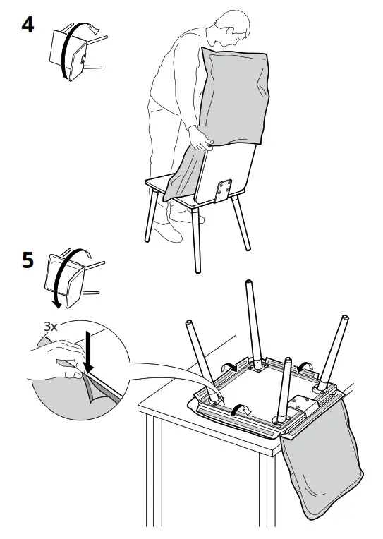 IKEA KLINTEN Chair Brown Kilanda Light - figure 3