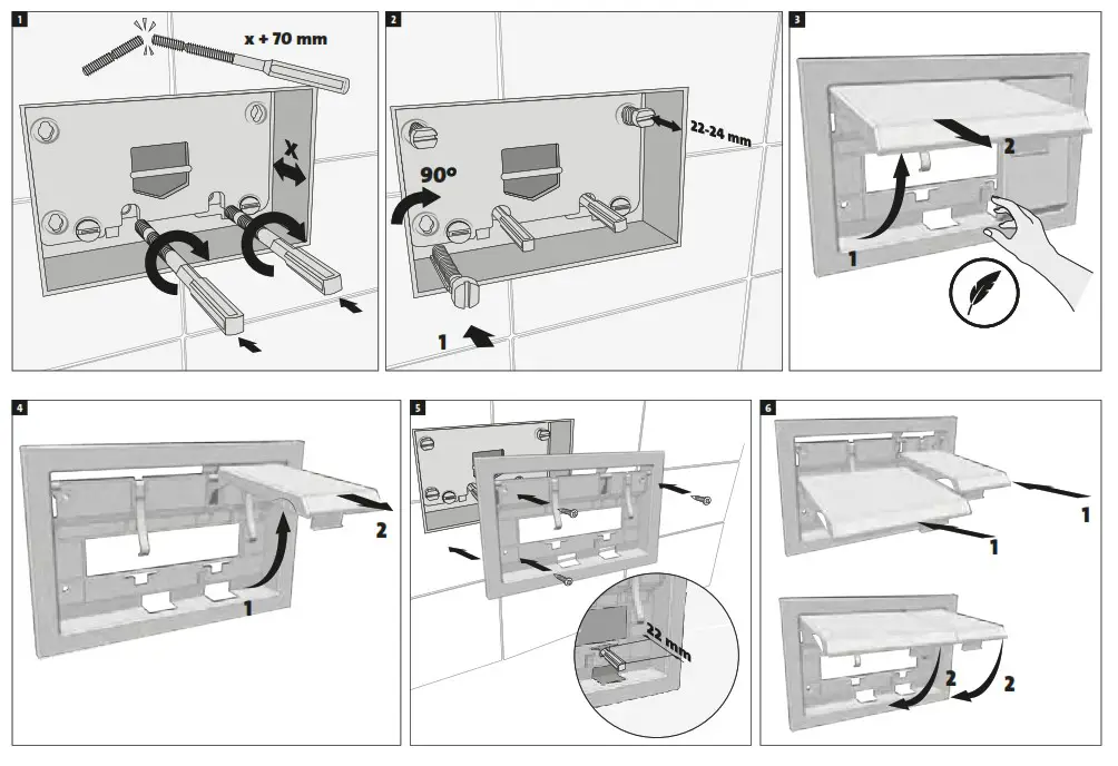cersanit K97-366 ENTER Flush Button Chrome Gloss - fig 1