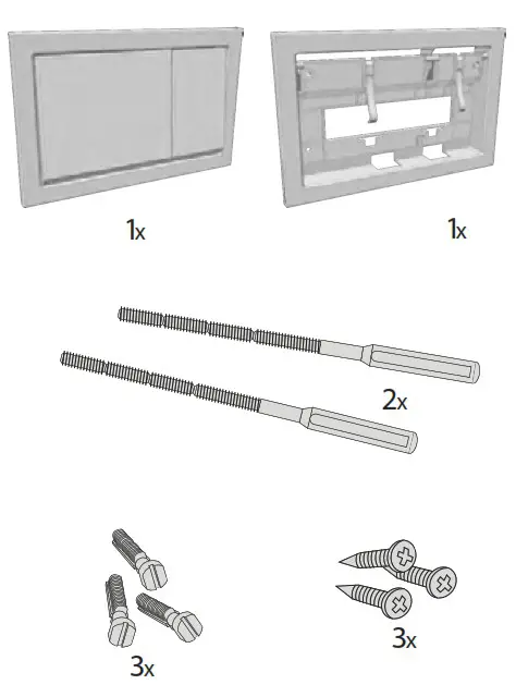 cersanit K97-366 ENTER Flush Button Chrome Gloss - fig
