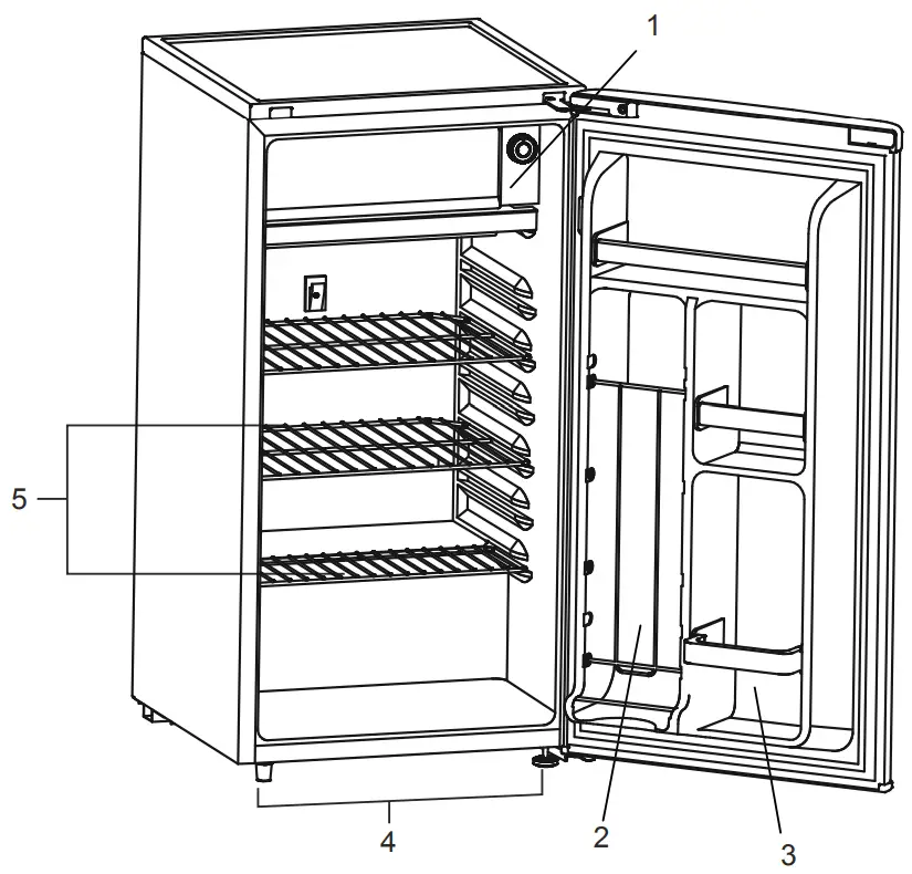 PREMIUM LEVELLA PRF32405XW, PRF32406XS 3.2 CU FT Refrigerator - patrs