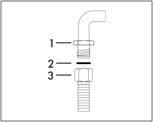 Connection with a steel hose