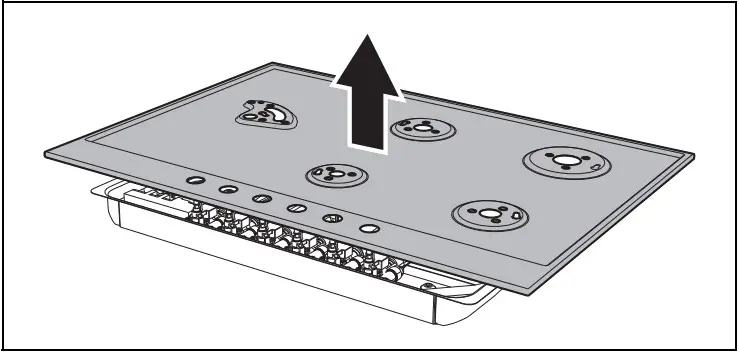 Removing the hob top 