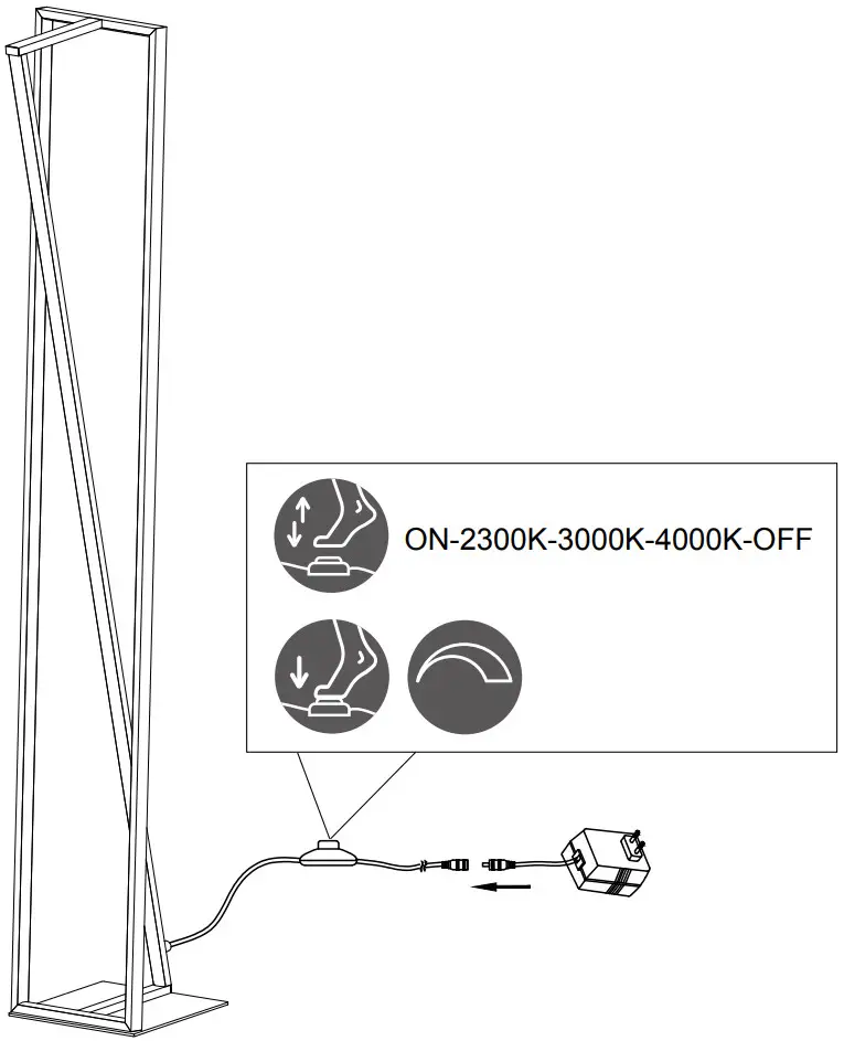 TRIO 426810131 Edge LED Floor Lamp - Product
