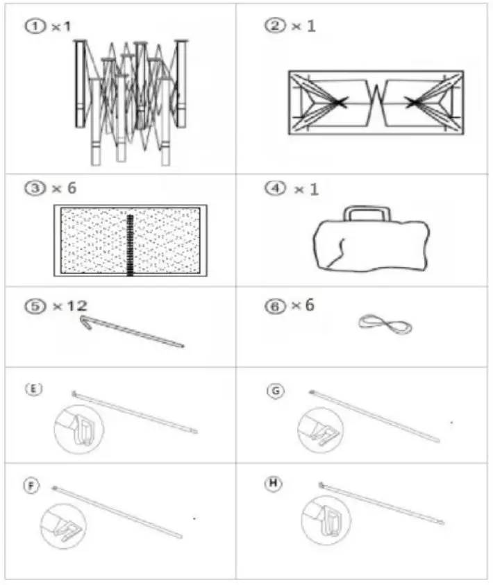 VINGLI HDG26001621 Easy Pop Up Canopy Tent - Fig 1