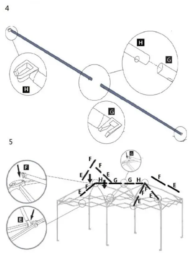 VINGLI HDG26001621 Easy Pop Up Canopy Tent - Fig 5