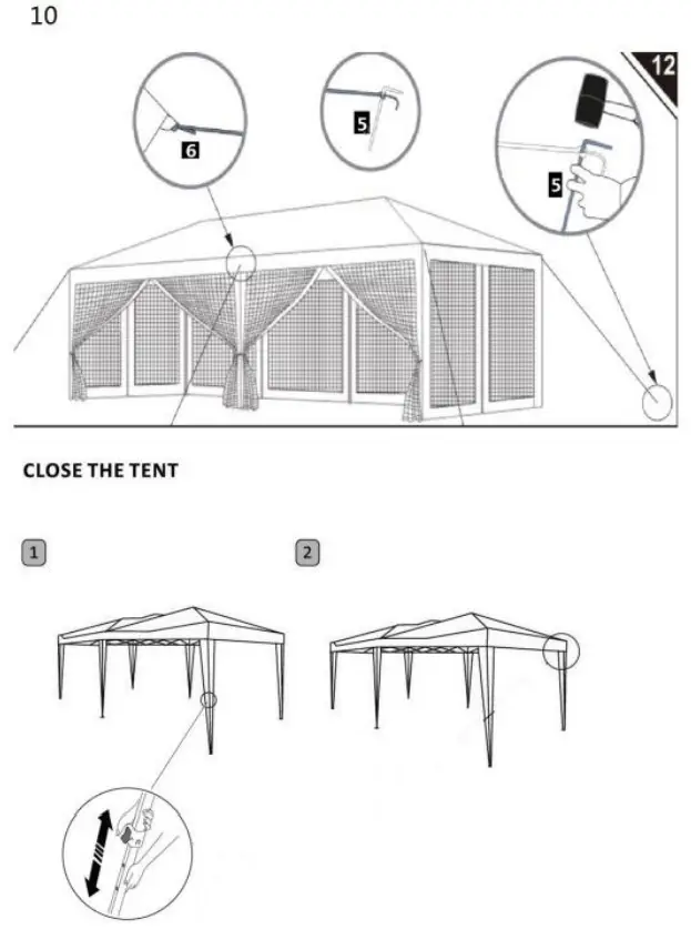 VINGLI HDG26001621 Easy Pop Up Canopy Tent - Fig 8