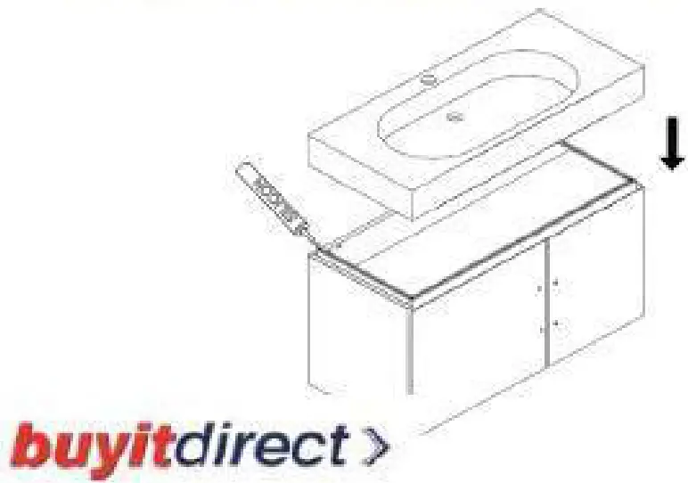 Baxenden 900mm Grey Freestanding Vanity Unit with Basin - Drill 2