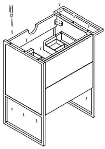Baxenden 900mm Grey Freestanding Vanity Unit with Basin - fitten 4