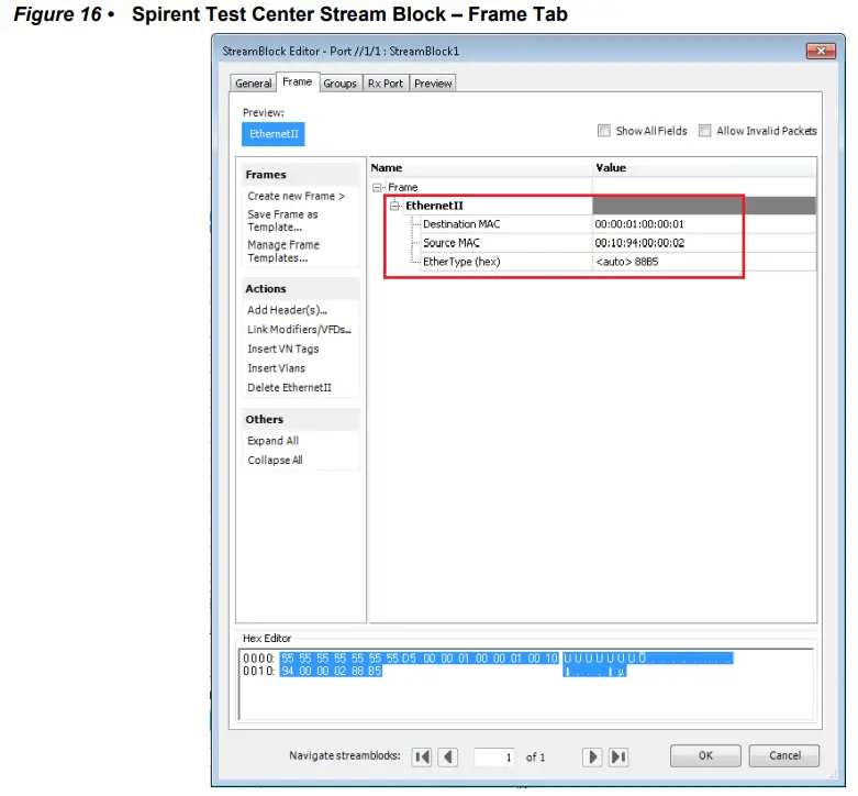 Microsemi DG0637 SmartFusion2 SoC FPGA CoreTSE_AHB - Frame Tab