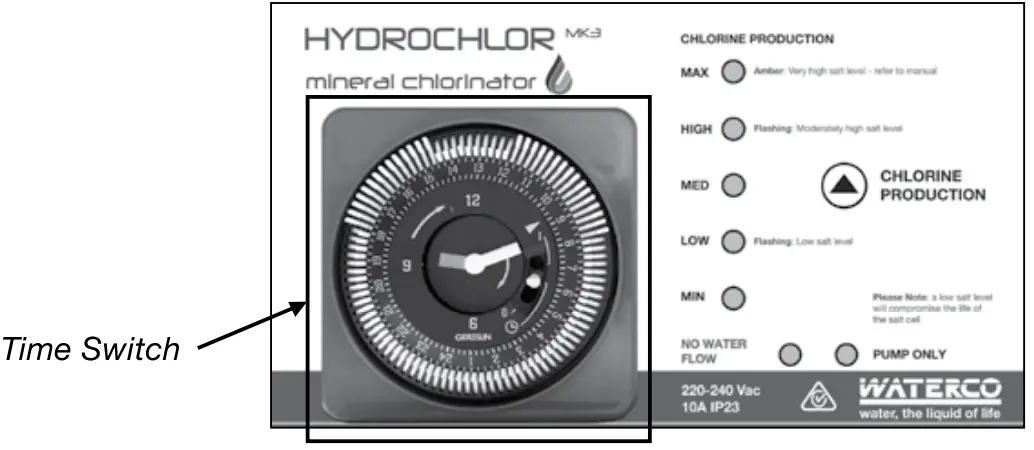Waterco Hydrochlor MK3 Mineral Chlorinator - plumbing Diagram 2