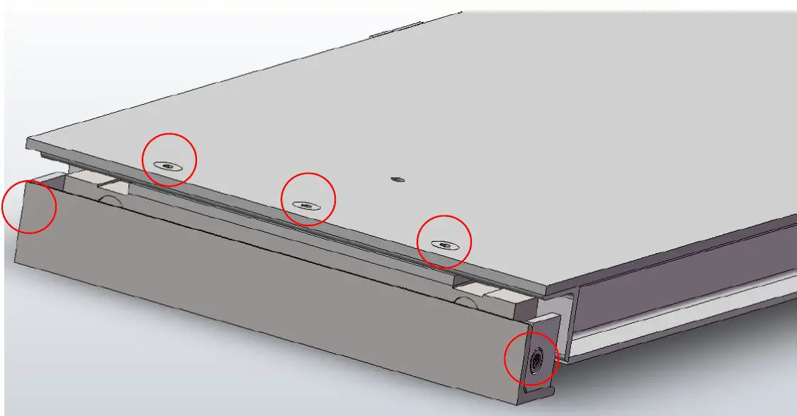 B-TEK AX200 Axle Scale Instruction Manual - Remove two ramp alignment bolts on side of t he scale