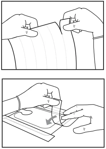 smith nephew PICO 7 Single Use Negative Pressure Wound Therapy System - Apply the fixation strips