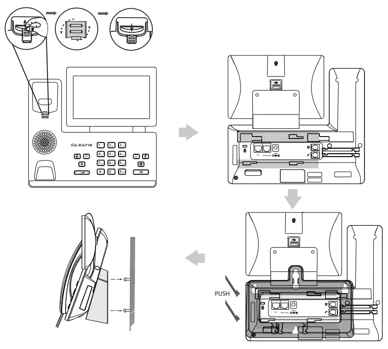 ZULTYS ZIP 49GA Smart Business Phone - Assembling 2