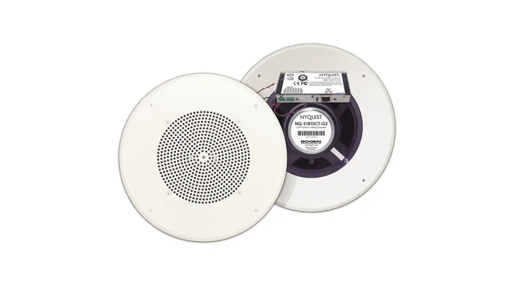 Nyquist Nq-s1810ct-g2 Gen-2 Voip Ceiling Speaker User Guide