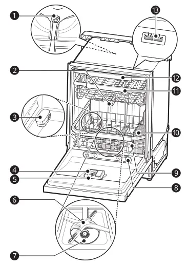 LG LDPH7972S Smart Top Control Dishwasher - Interior View