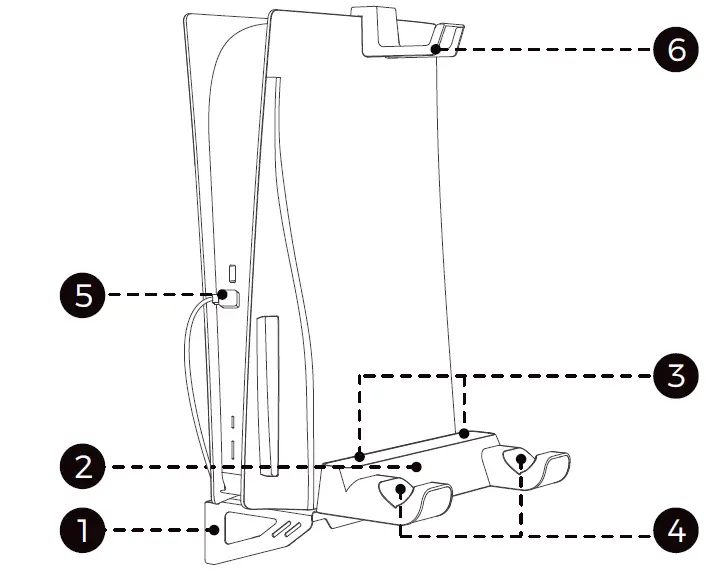 NEXIGO 1588 Wall Mount with Controller Charging Dock 2