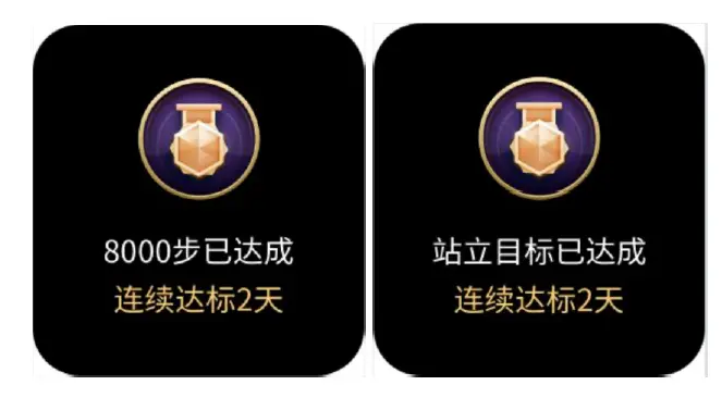 Activity goal achieved alert