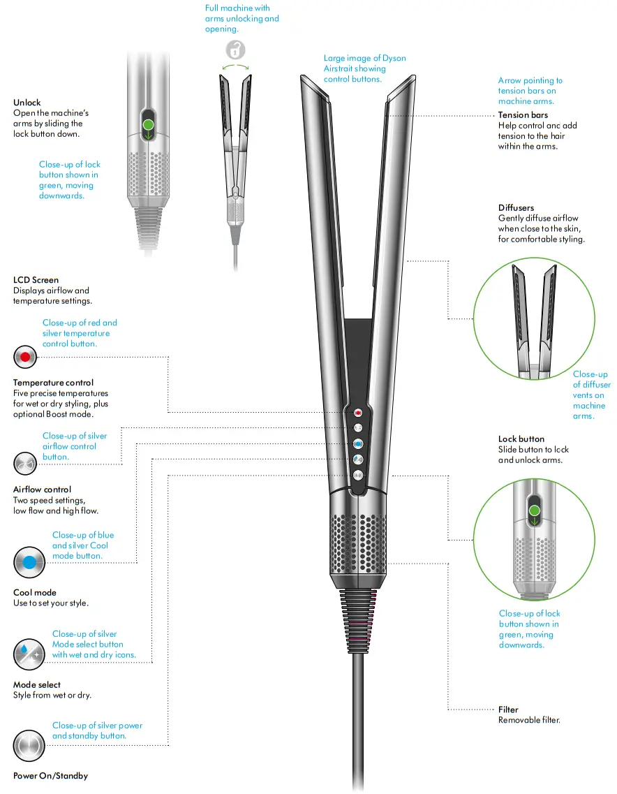 dyson Airstrait Straightener - Getting started