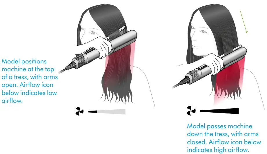 dyson Airstrait Straightener - Model straightens 5