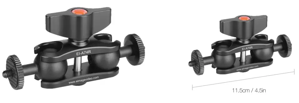 EIMAGE EI A74R 4 5 Inch Ball Clamp Arm Monitor