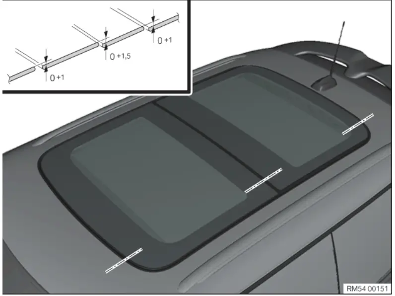 justanswer RAF5654-5410006 Adjusting Front or Rear Glass Slide Tilt Sunroof Panel - fig 1
