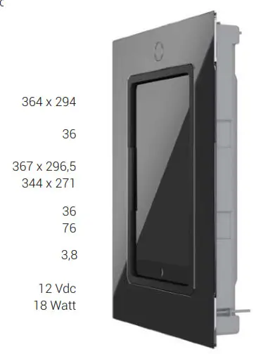 viveroo REV20200301 Square Tablet Mount Ipad Wall Mount - fig