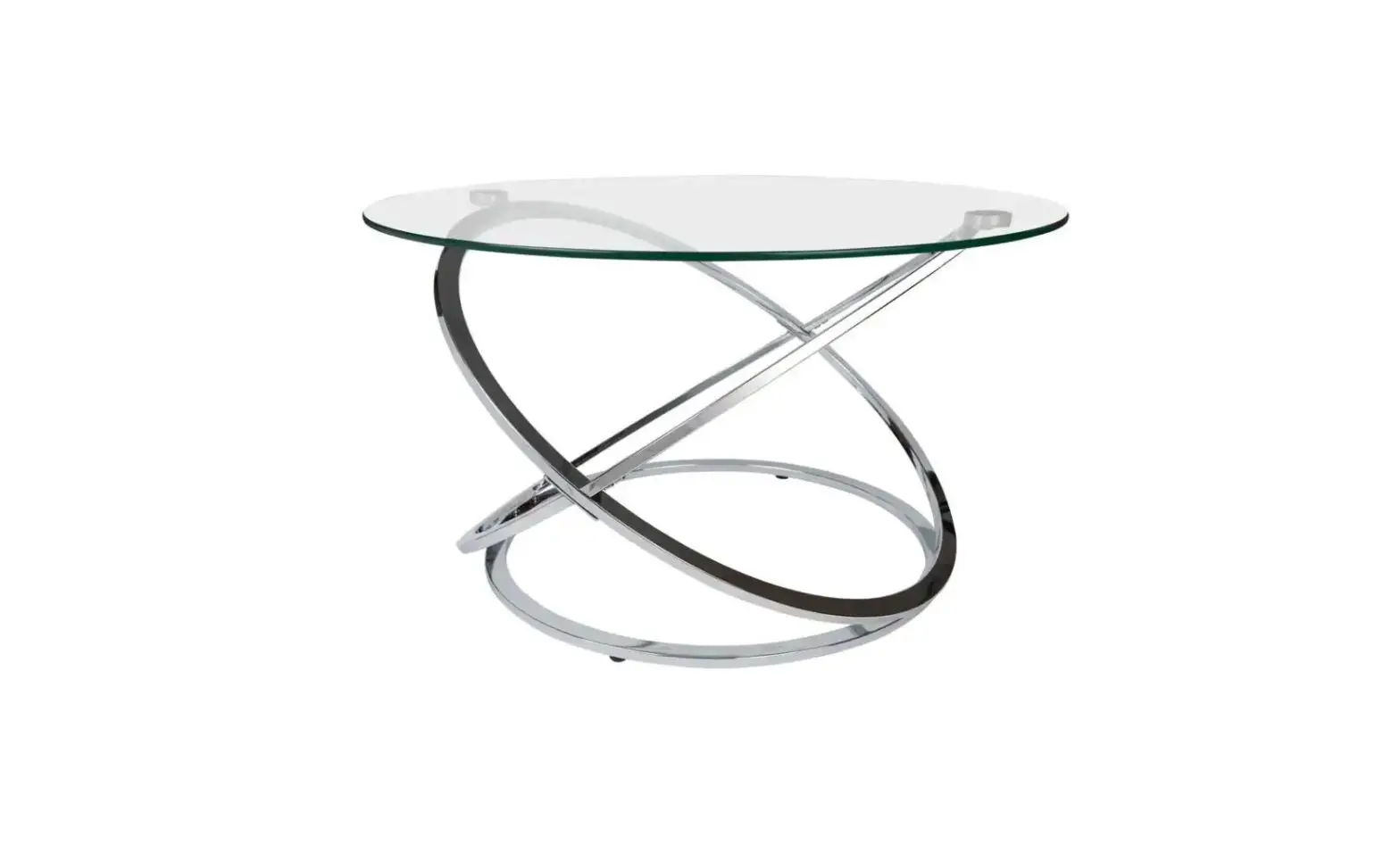 Danya B Ha221516cr Galaxy 31.5 In. Chrome And Tempered Glass Round Abstract Coffee Table Instruction Manual