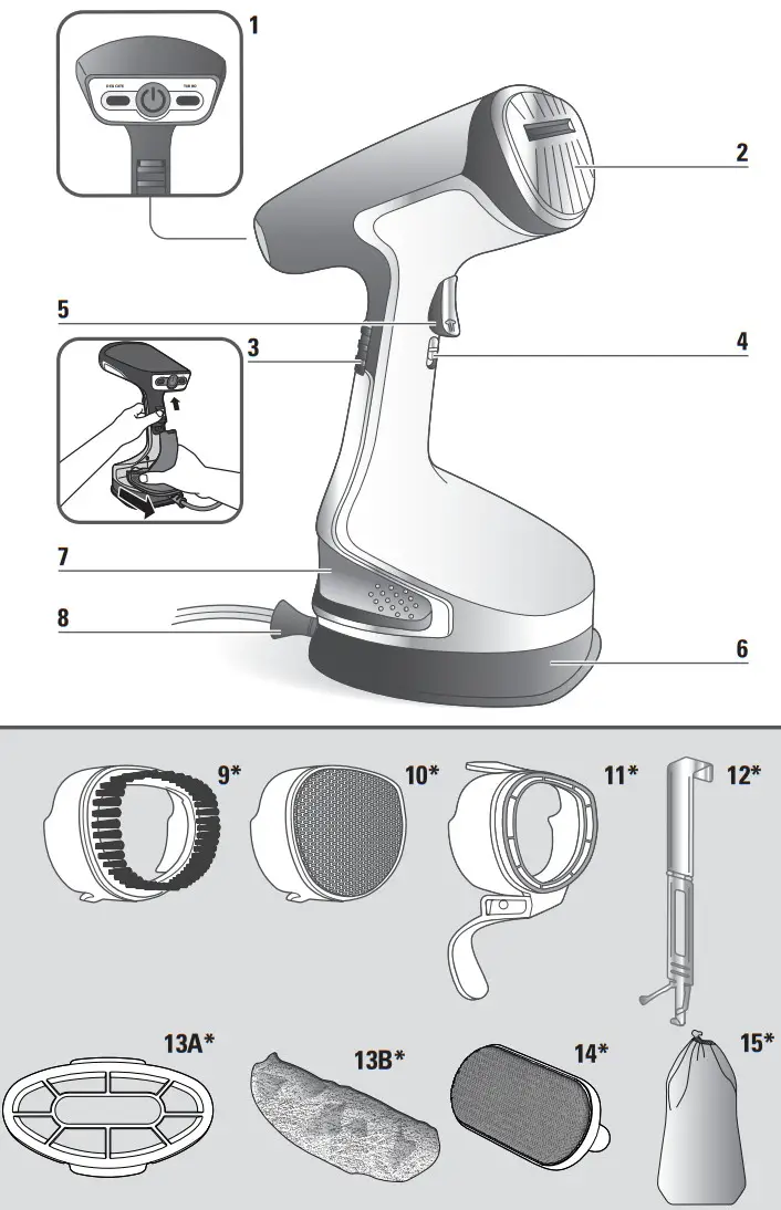 Tefal DT81XX Clothes Steamer - PRODUCT DESCRIPTION