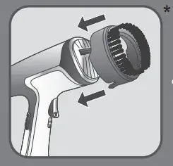 Tefal DT81XX Clothes Steamer - fabric brush