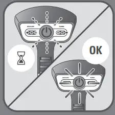 Tefal DT81XX Clothes Steamer - light stops flashing