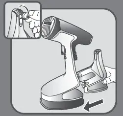 Tefal DT81XX Clothes Steamer - set in place