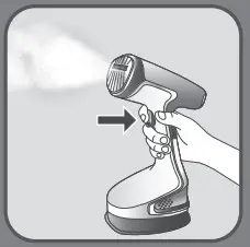 Tefal DT81XX Clothes Steamer - steam button