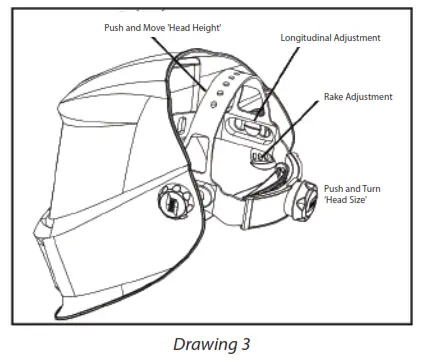 ESAB SAVAGE A40 Welding Helmet - Drawing3