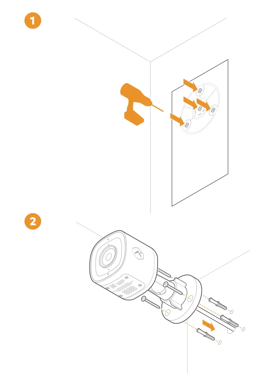 ALARM COM ADC-VC727P Mini Bullet PoE Camera - Camera mounting overview
