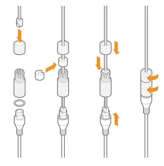 ALARM COM ADC-VC727P Mini Bullet PoE Camera - Weather resistant RJ45 cap assembly